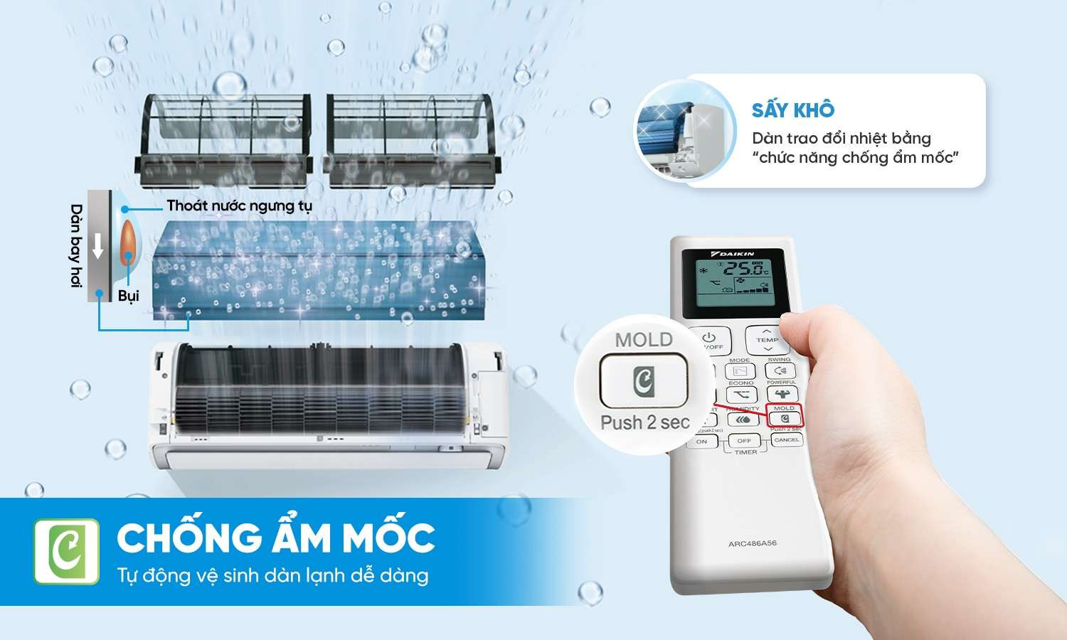 Điều hòa Daikin 9000 BTU inverter 1 Chiều FTKB25ZVMV - ảnh 4