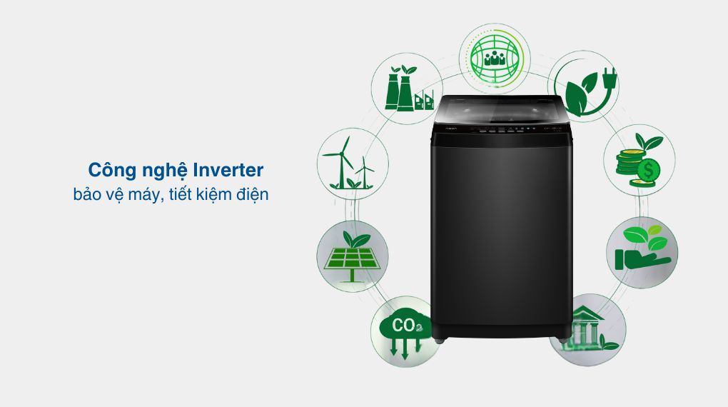 Máy giặt Aqua Inverter 11 kg AWM11-B316L(B) - ảnh mô tả