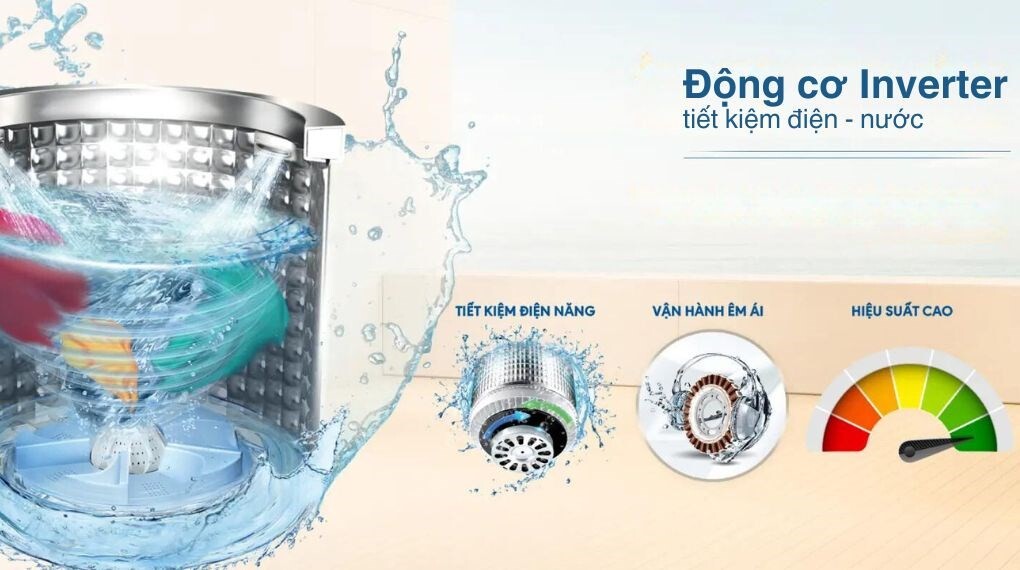 Máy giặt Aqua Inverter 12 kg AW12-BP4959U1K(B) - ảnh mô tả