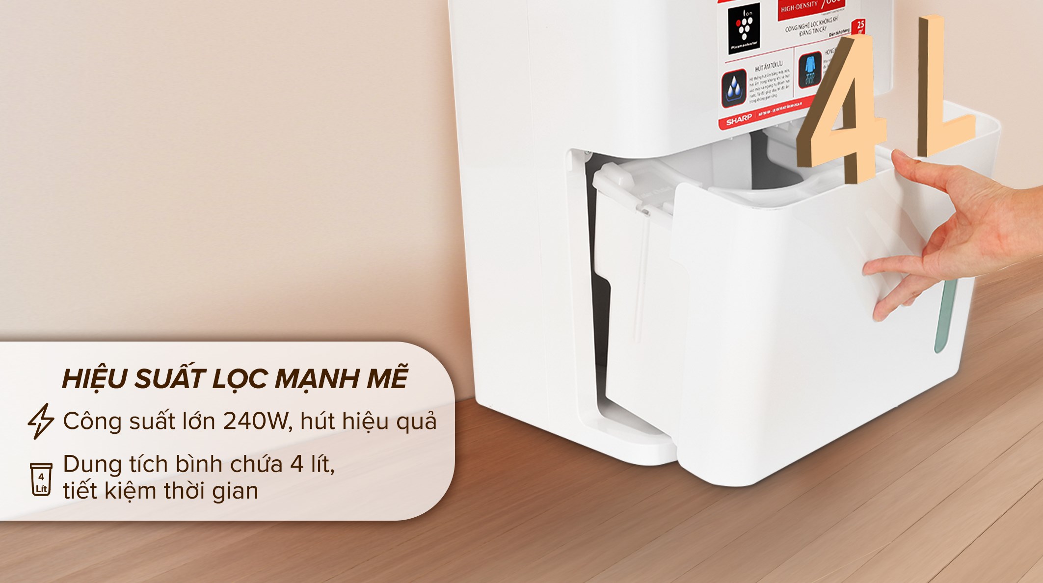 Máy hút ẩm Sharp DW-D12A-W - ảnh 2